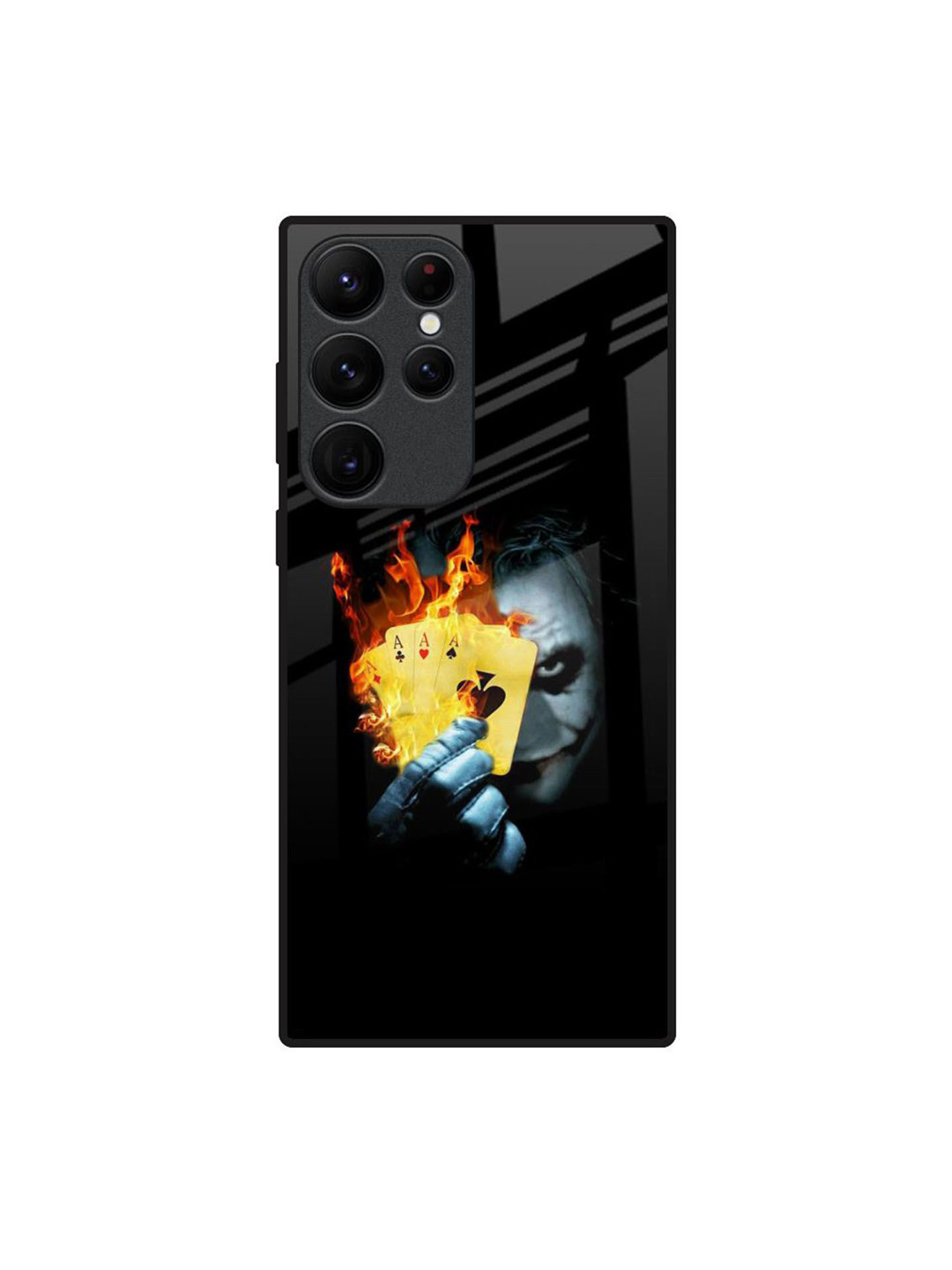 QRIOH AAA Joker Printed Samsung Galaxy S22 Ultra Glass Back Case Mobile Accessories