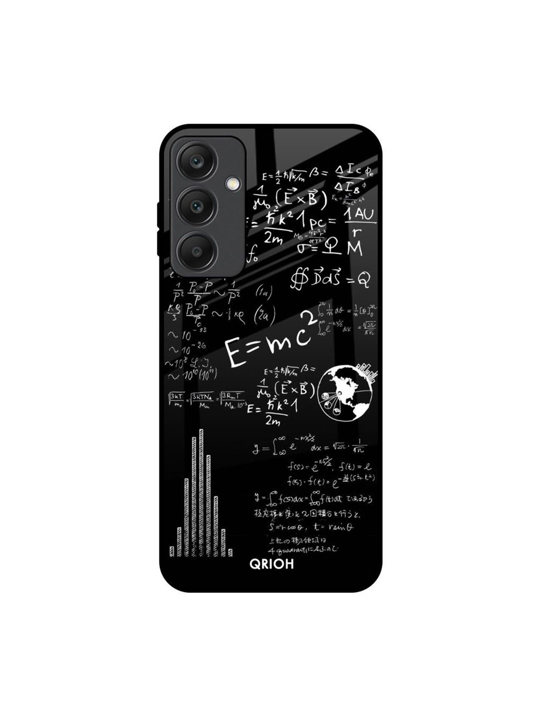 QRIOH Funny Math Printed Samsung Galaxy A25 5G Lightweight Silicone Glass Back Case