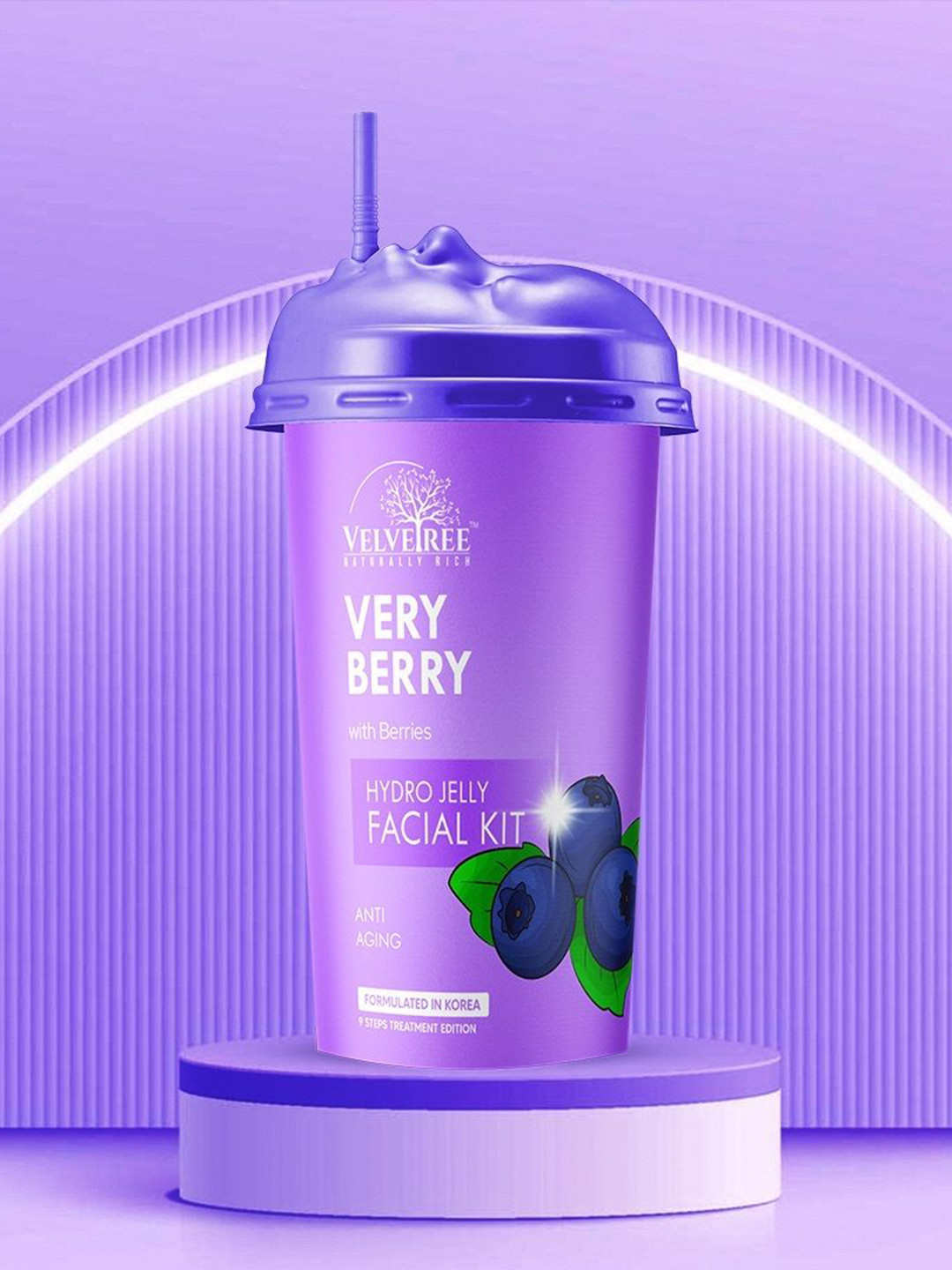 Velvetree Very Berry Hydro Jelly Facial Kit With Berries - 165 g