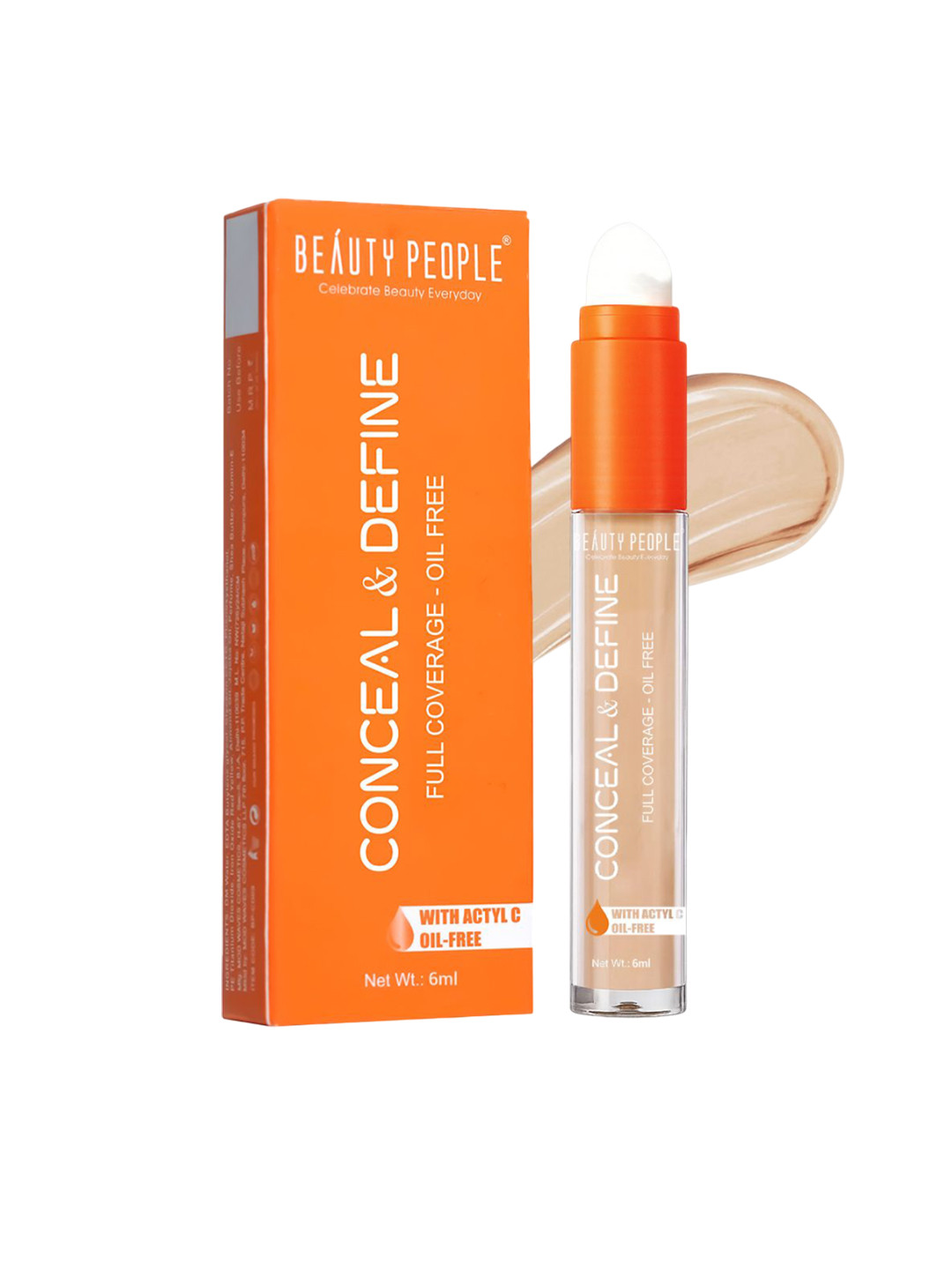 Beauty People Conceal & Define Oil-Free Concealer with Actyl C 6ml - Ivory 01
