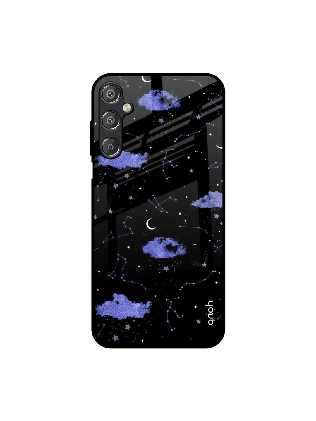 QRIOH Constellations Printed Samsung Galaxy F15 5G Glass Back Case Mobile Accessories