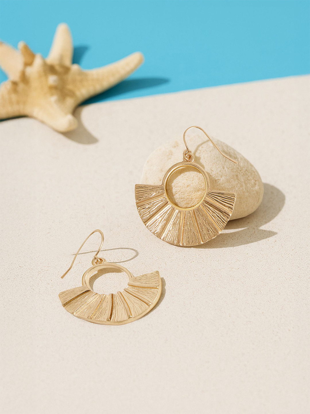 Accessorize Fan Circular Shaped Drop Earrings