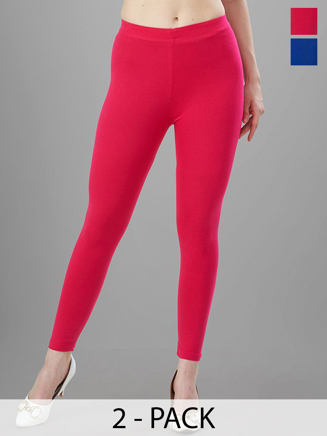 T19 Pack Of 2 Mid-Rise Ankle-Length Leggings