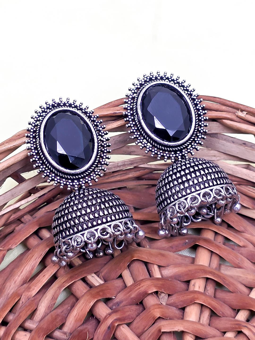 Oxy Jewels Silver-Plated Drop Earrings