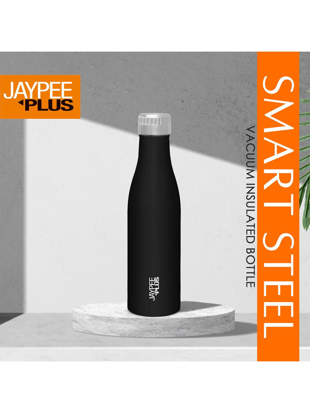 JAYPEE PLUS Sierra Black Stainless Steel Hot & Cold Water Bottle 500ml