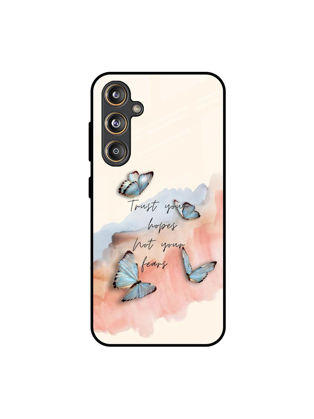 QRIOH Trust Printed Sleek & Lightweight Silicone Samsung Galaxy F55 5G Glass Back Case