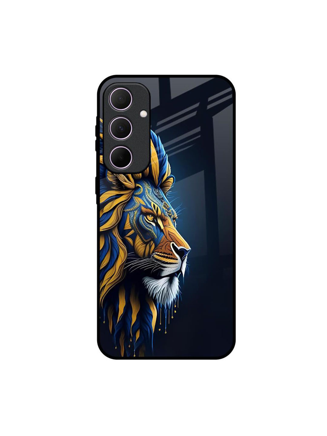 QRIOH Animated Lion Printed Samsung Galaxy A35 5G Glass Back Case