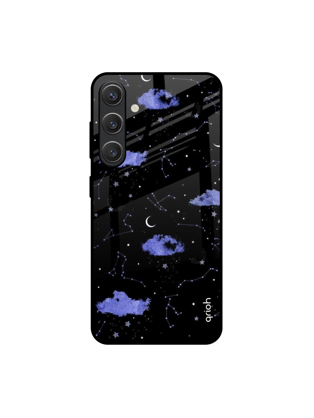 QRIOH Constellations Printed Samsung Galaxy S25 5G Glass Back Case Mobile Accessories