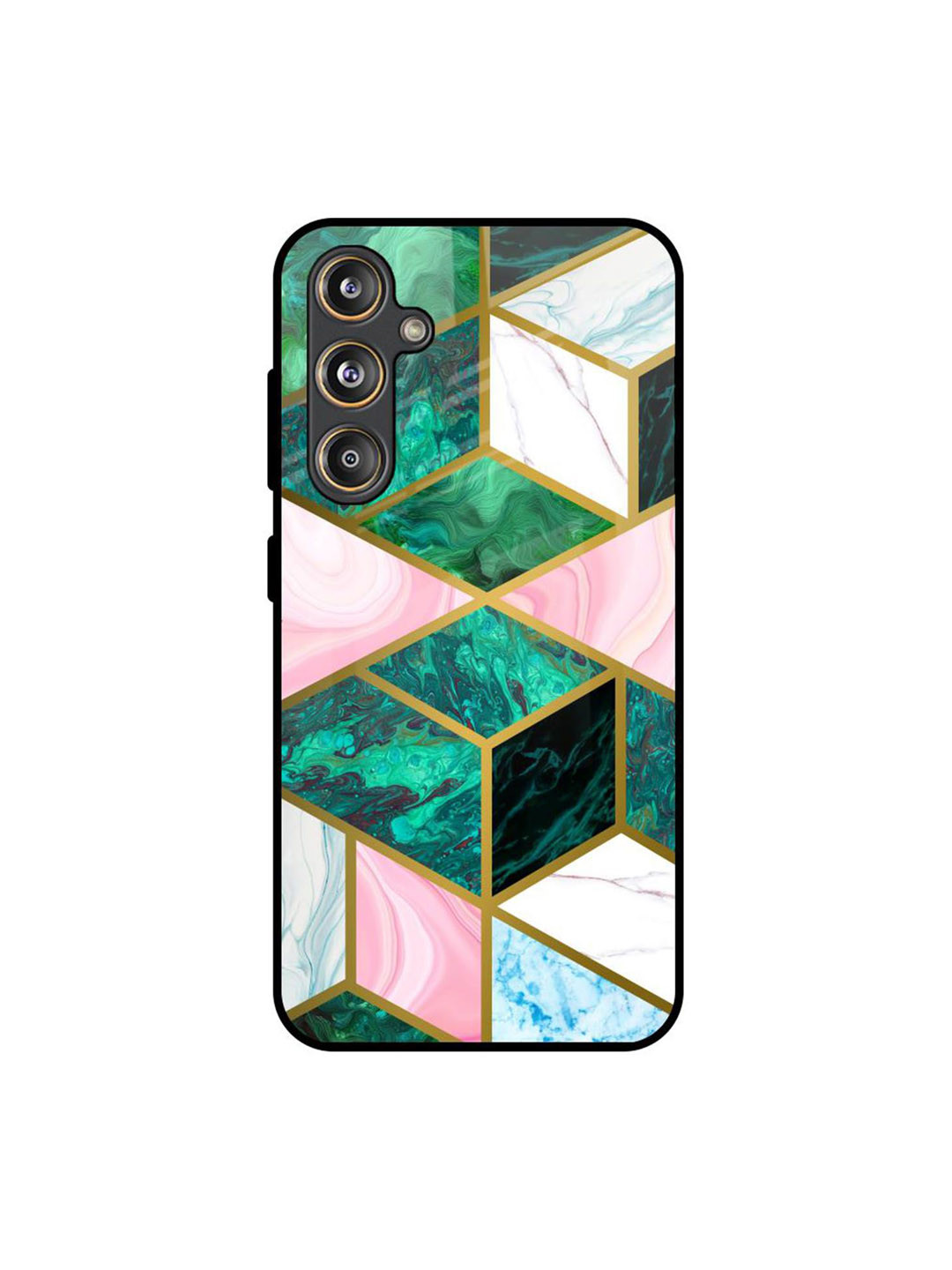 QRIOH Geometric Printed Silicone Samsung Galaxy M55s Back Case