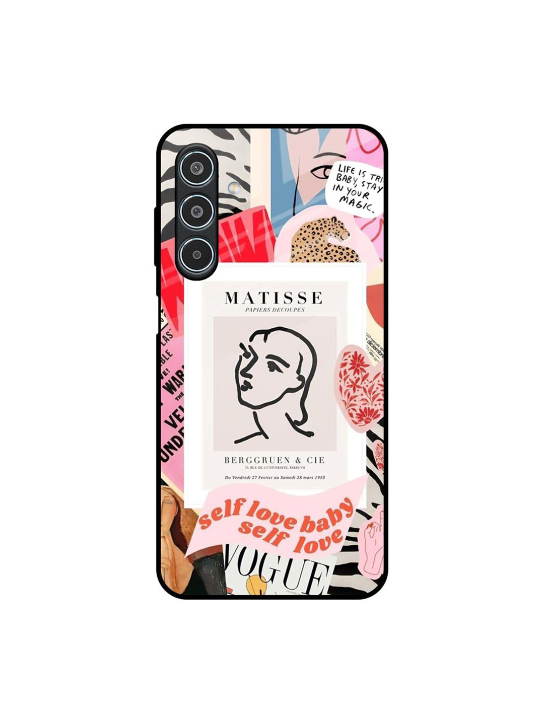 QRIOH Self Love Printed Samsung Galaxy M35 5G Glass Back Case Mobile Accessories