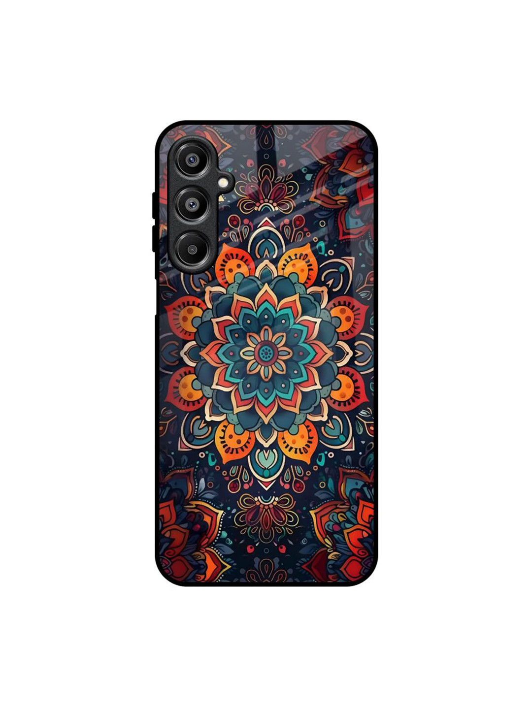 QRIOH Boho Orbit Floral Printed Samsung Galaxy A16 5G Glass Back Case