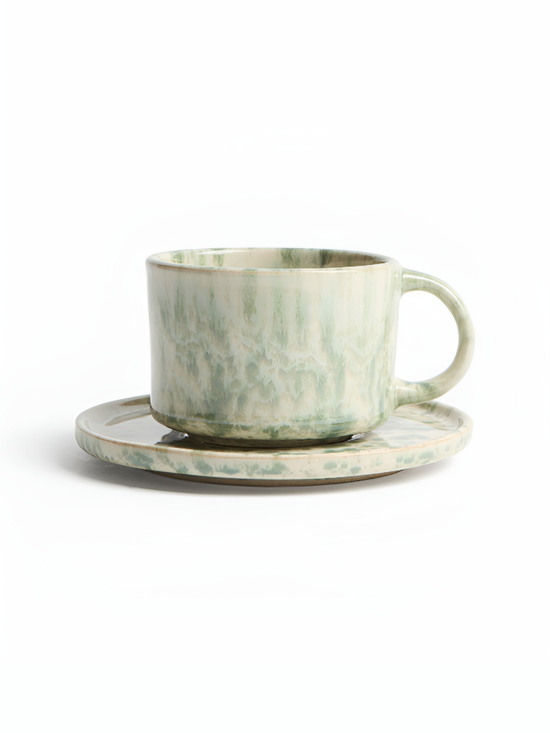 H&M Reactive-Glaze Mug & Saucer