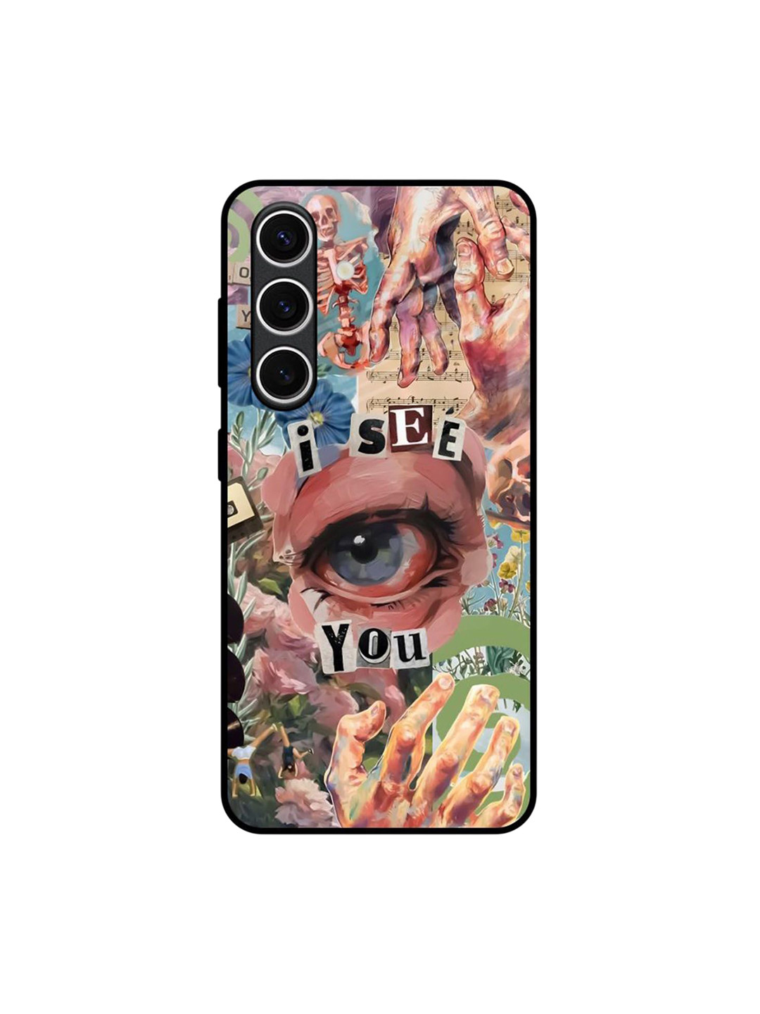 QRIOH Soulful Gaze Samsung Galaxy S24 FE 5G Glass Back Case Mobile Accessories