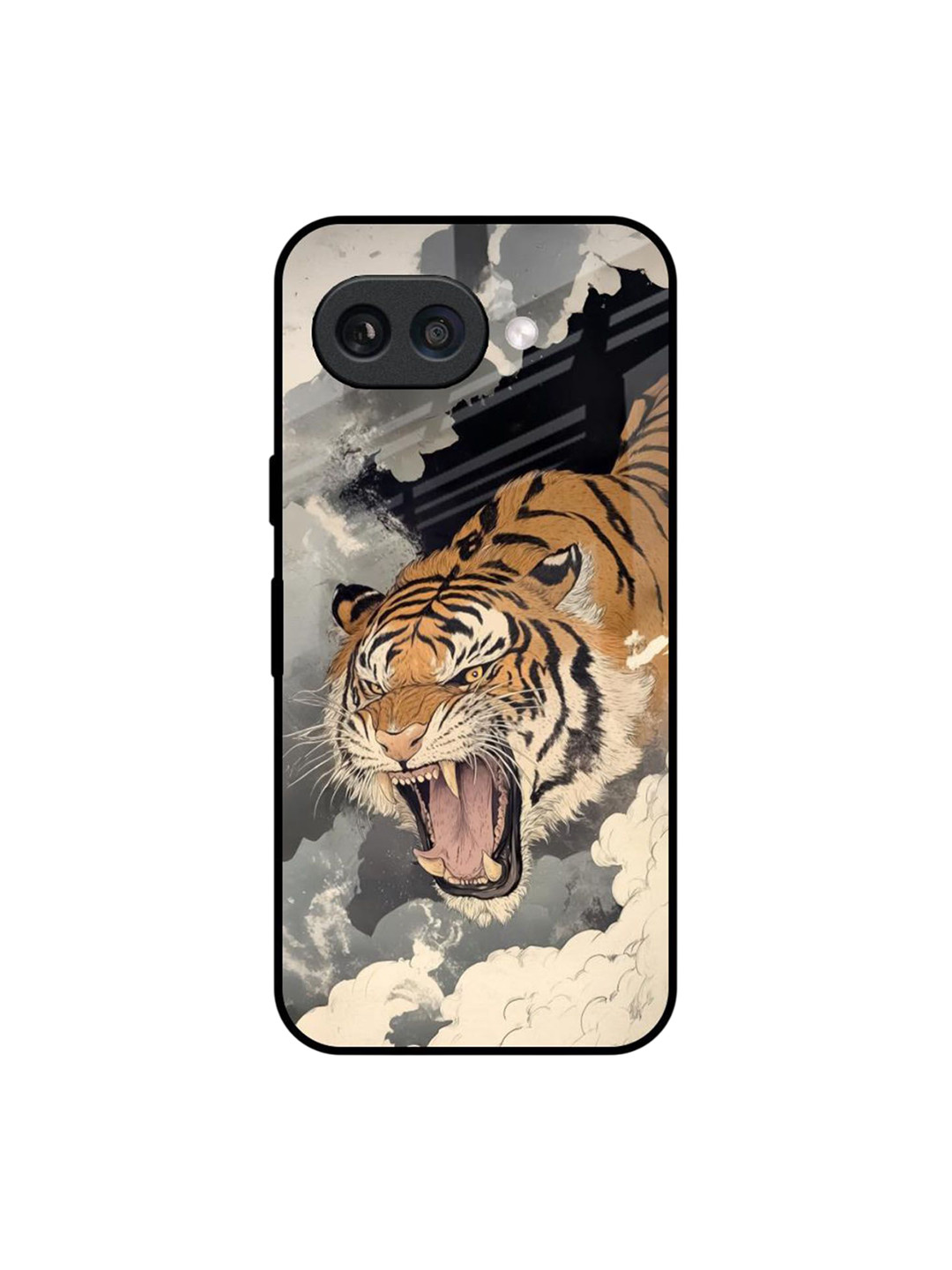 QRIOH Raging Tiger Printed Google Pixel 9A Silicone Back Case