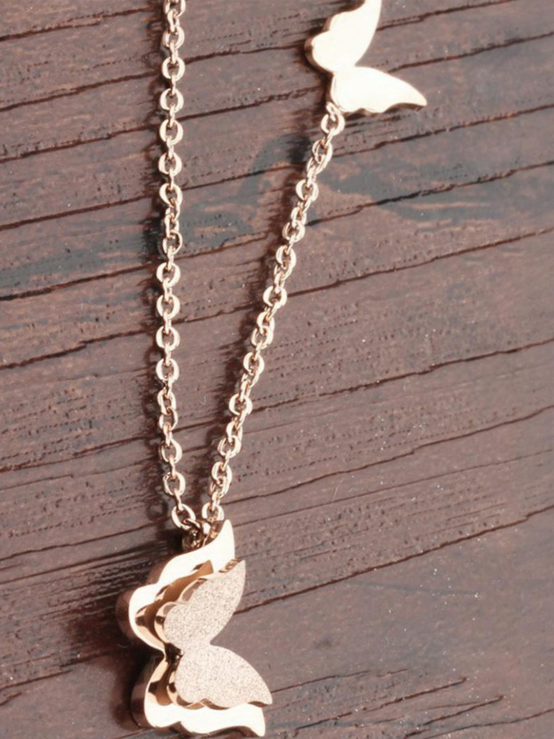 Shayna Rose Gold-Plated Alloy Necklace