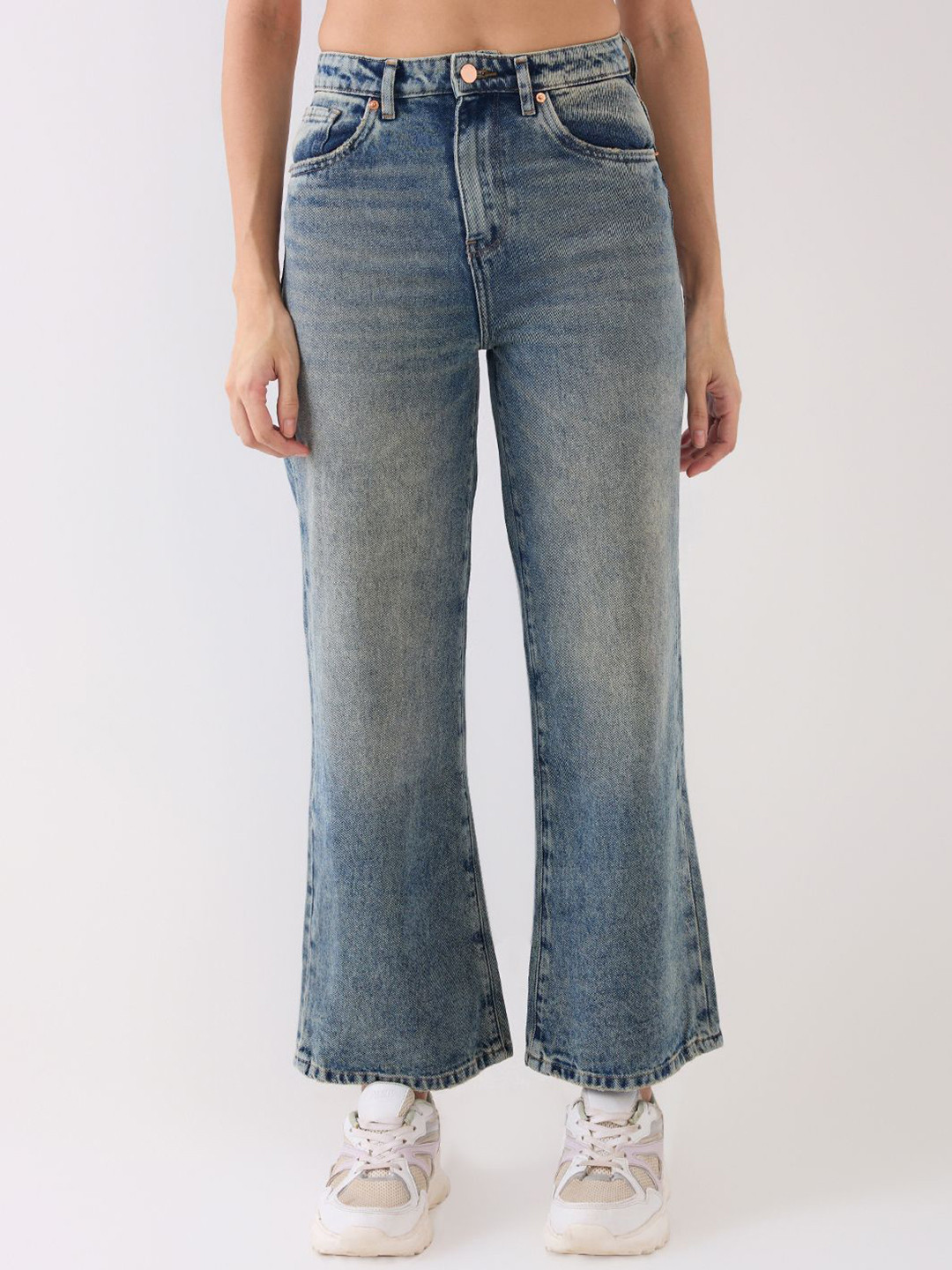 SPYKAR Purist Women Bootcut High-Rise Light Fade Stretchable Cotton Jeans