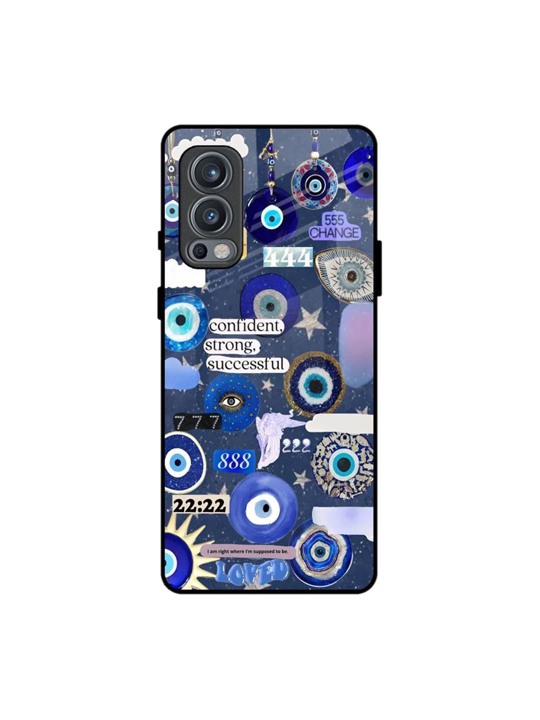 QRIOH Mystic Gaze Printed Oneplus Nord 2 Glass Back Case Mobile Accessories