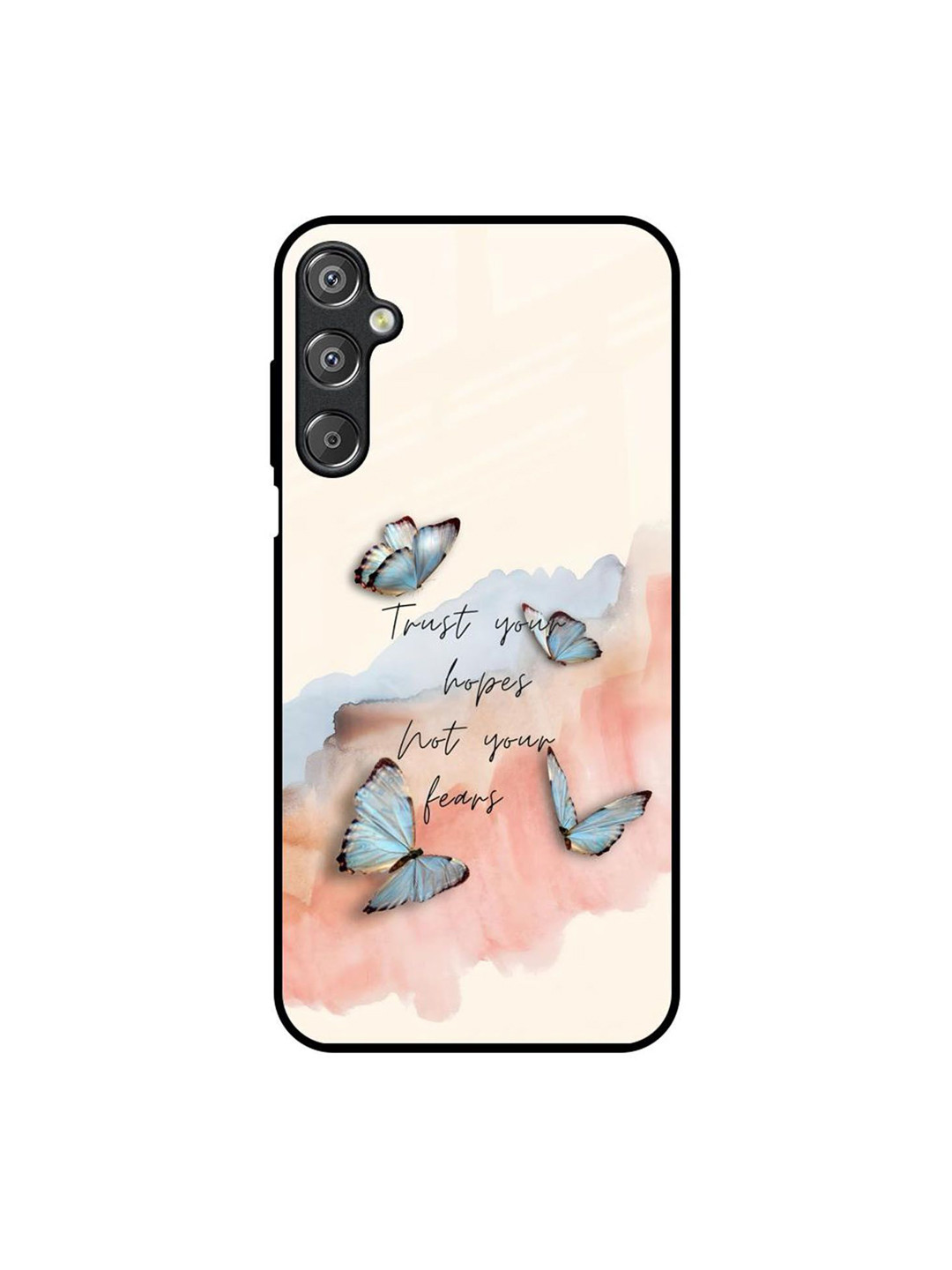 QRIOH Trust Printed Sleek & Lightweight Silicone Samsung Galaxy F15 5G Glass Back Case