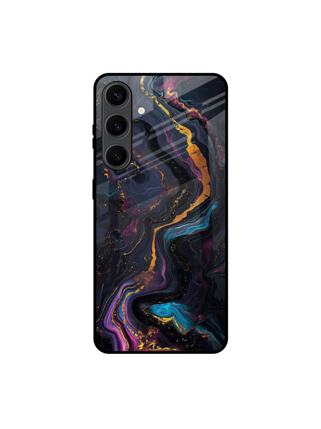 QRIOH Abstract Printed Samsung Galaxy S24 Plus Glass Back Case