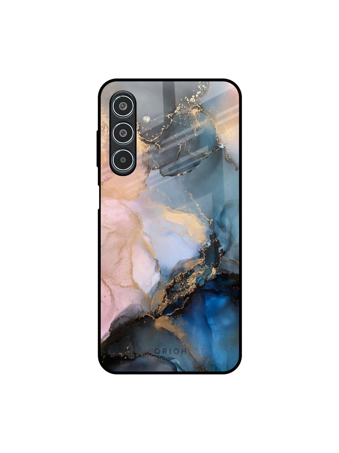 QRIOH Marble Ink Abstract  Samsung Galaxy M35 5G Glass Back Case Mobile Accessories