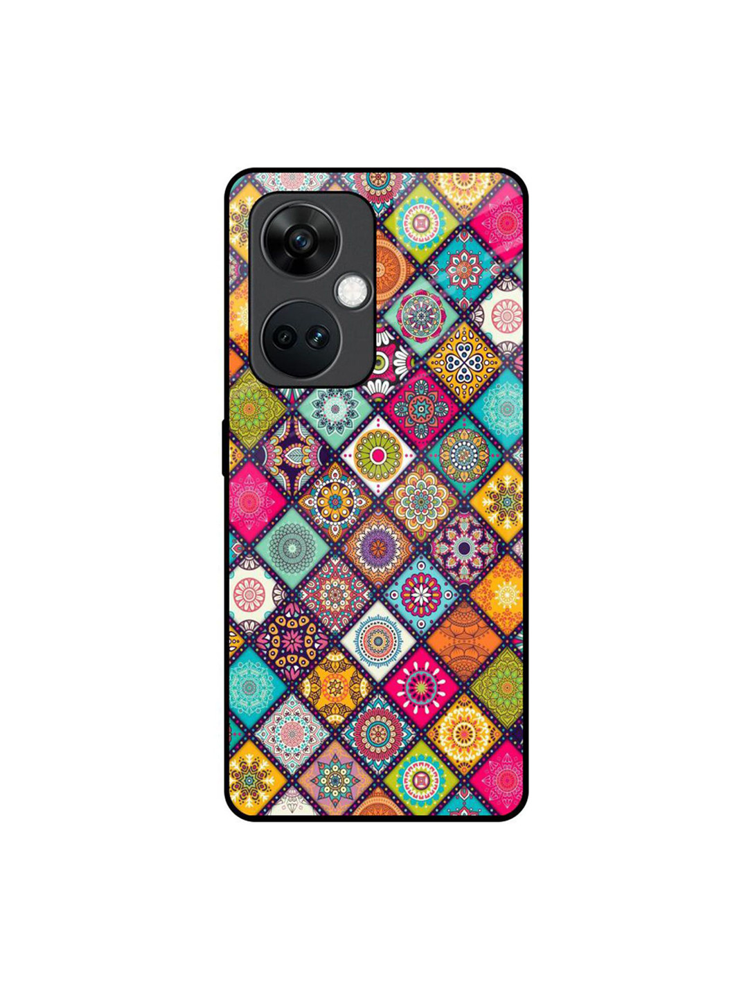 QRIOH Mandala Printed OnePlus Nord CE 3 5G Glass Back Case