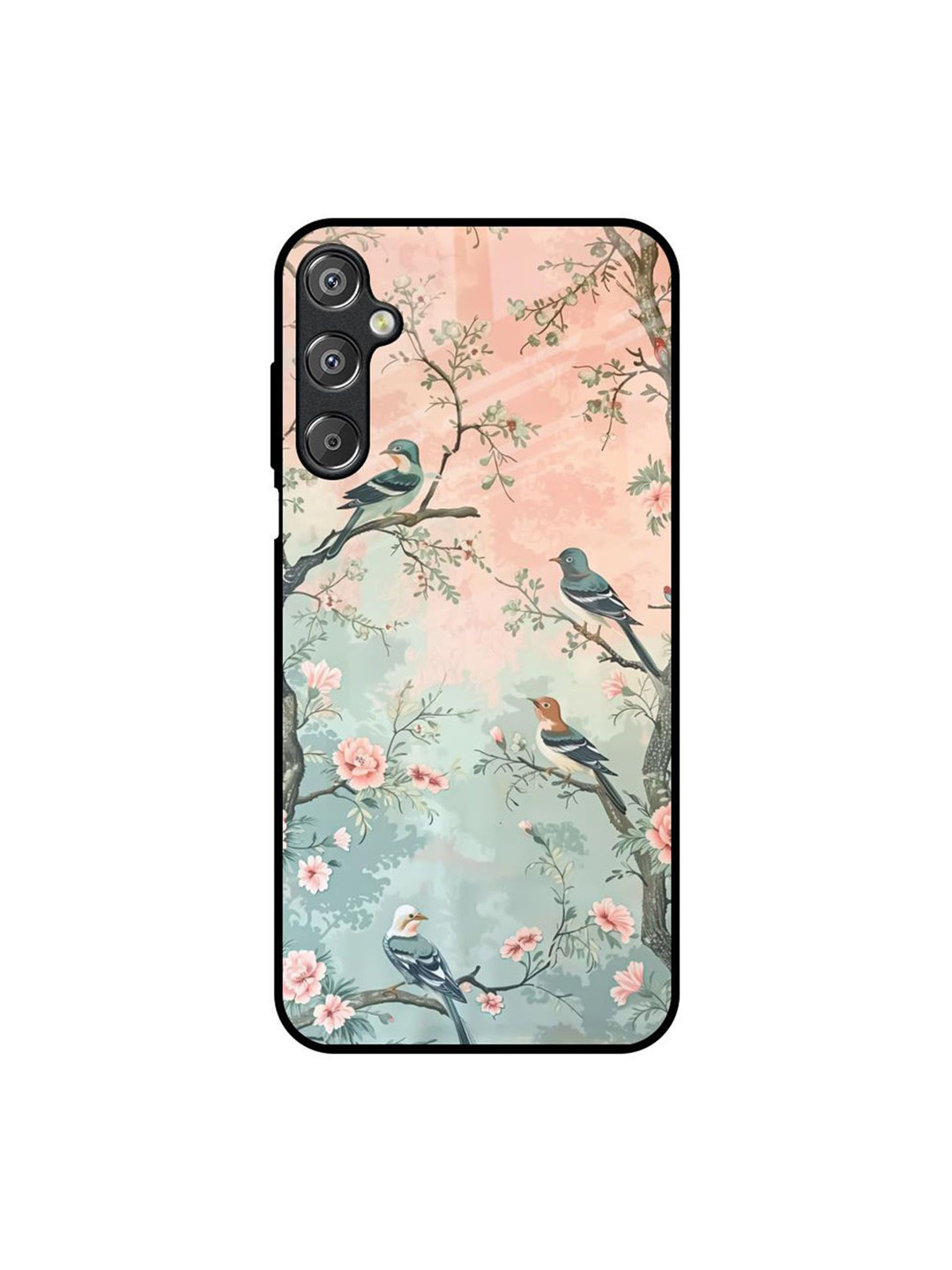 QRIOH Nature's Chorus Printed Sleek & Lightweight Silicone Samsung Galaxy F15 5G Back Case