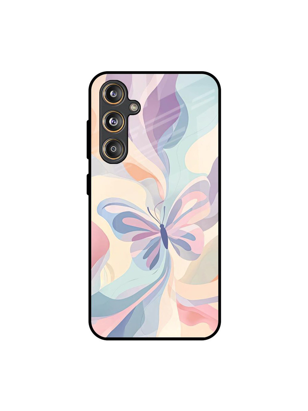 QRIOH Opulent Wings Floral Printed Samsung Galaxy M55s Silicone Back Case