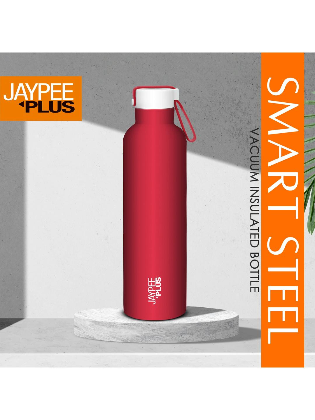 JAYPEE PLUS Tango Cherry Red Stainless Steel Hot & Cold Water Bottle 900ml