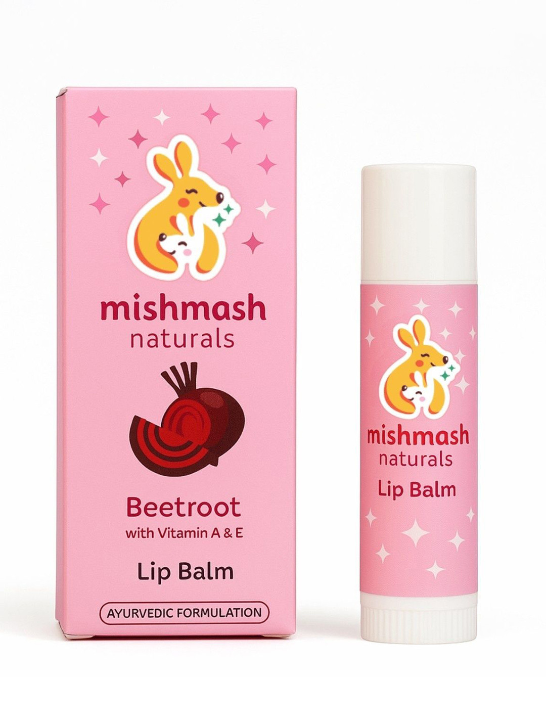 Mishmash Naturals Beetroot Lip Balm With Vitamin A & E - 13 g