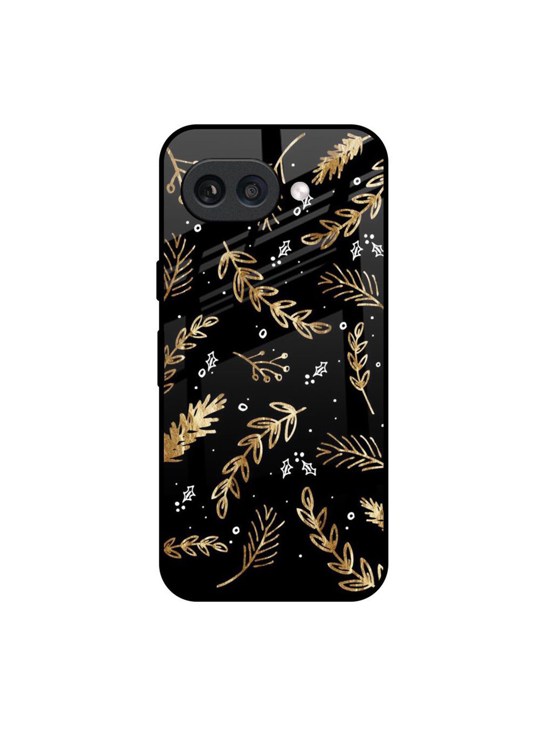 QRIOH Autumn Leaves Floral Printed Google Pixel 9A Silicone Back Case Mobile Accessories