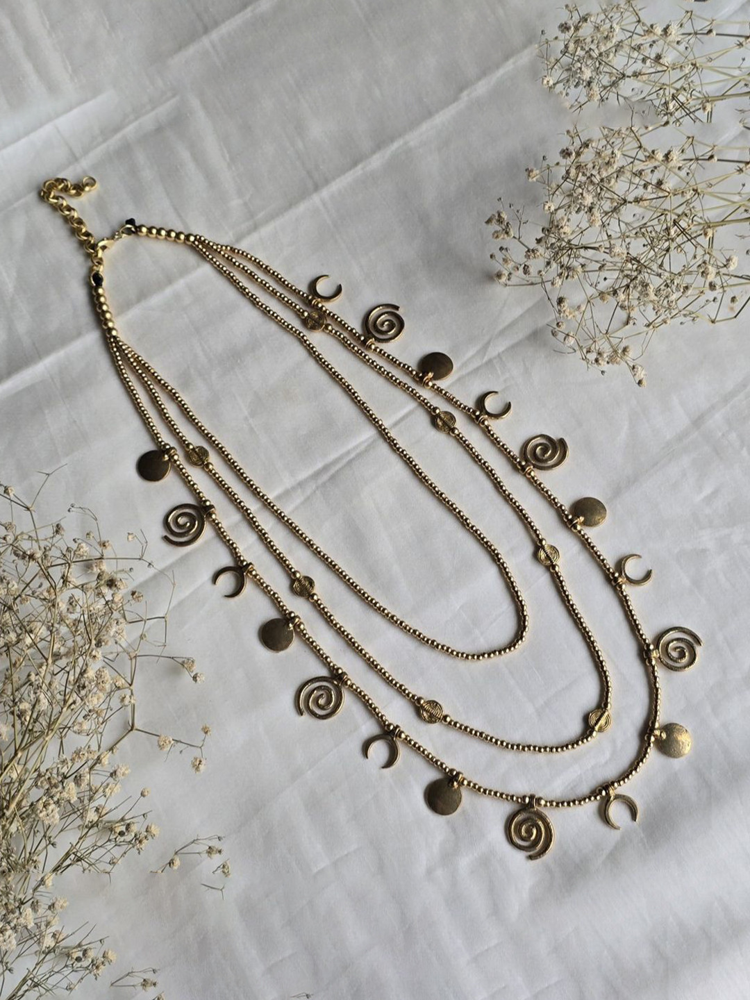 Studio Anviksha Layered Statement Charm Necklace