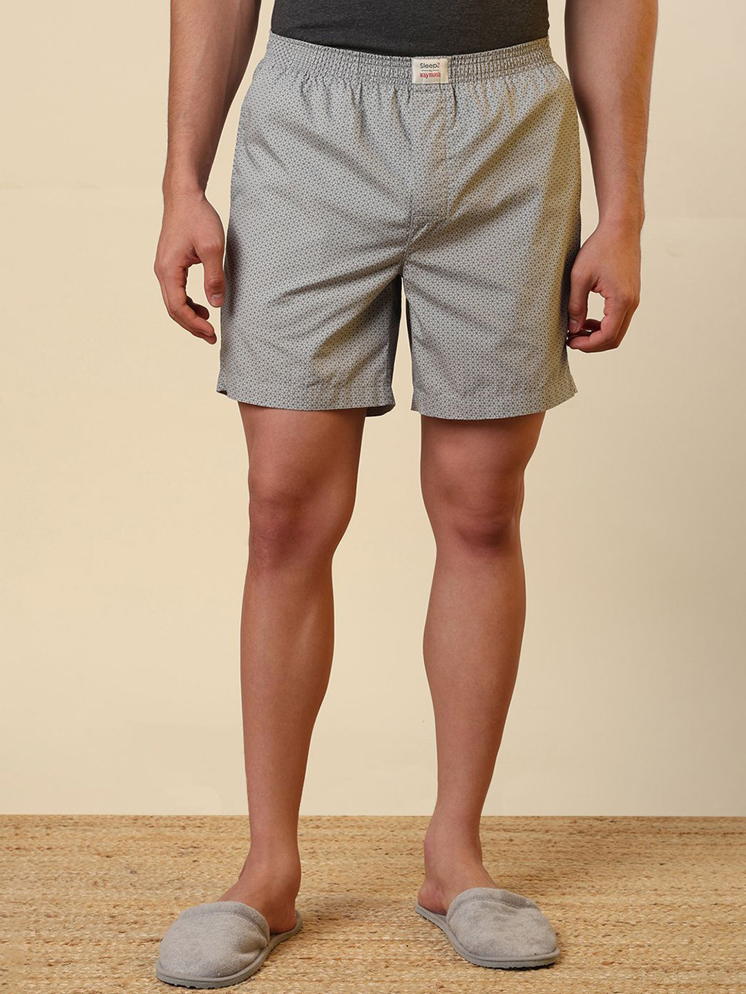 SleepZ by Raymond Printed Pure Cotton Mid-Rise Boxer AHBA00049-G4