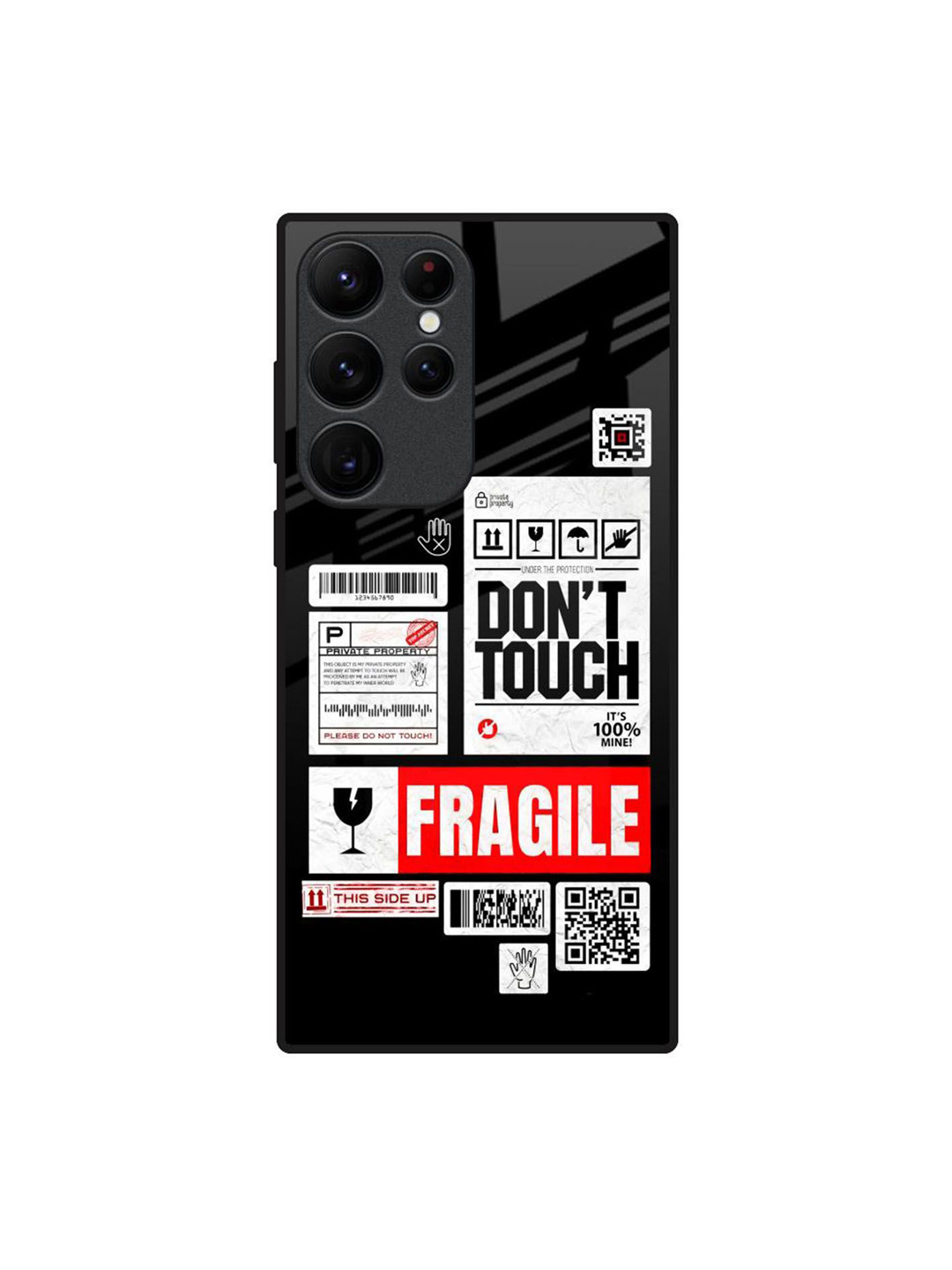 QRIOH Notice Board Samsung Galaxy S22 Ultra Glass Back Case Mobile Accessories