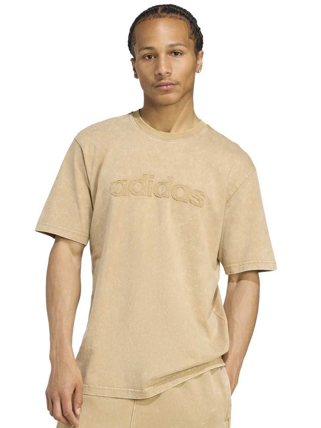 ADIDAS Originals Men Brand Logo Dyed Round Neck Cotton Relaxed Fit T-shirt