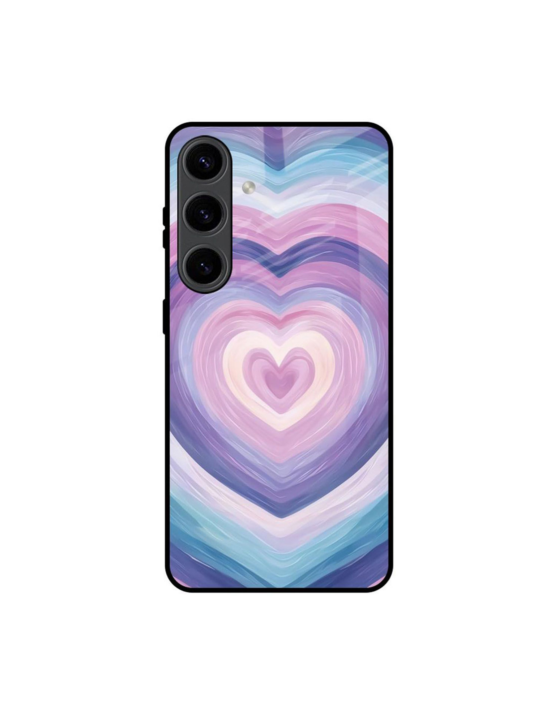 QRIOH Love Splash Printed Lightweight Silicone Samsung Galaxy S24 5G Glass Back Case