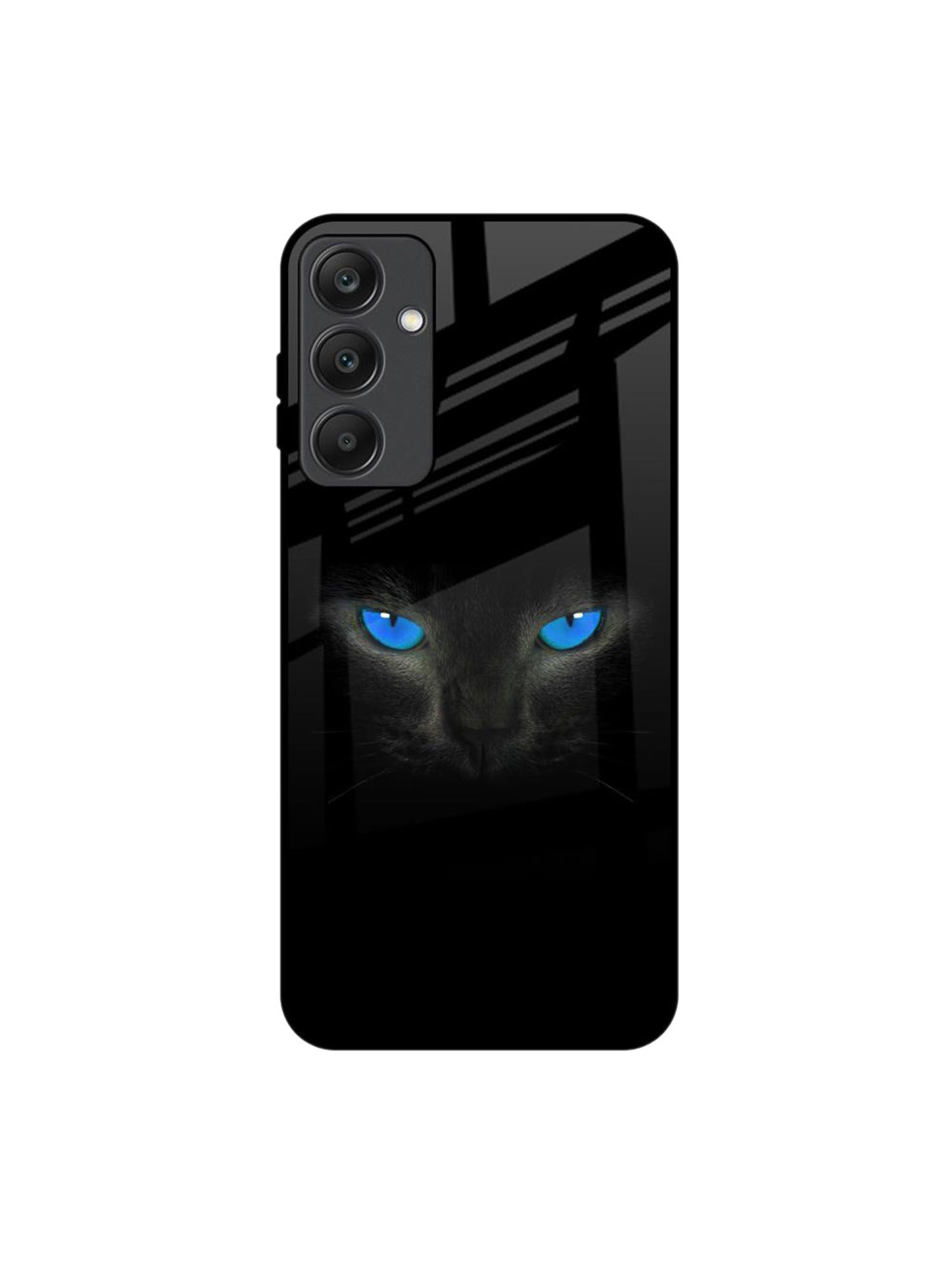 QRIOH Blue Eyes Printed Sleek & Lightweight Silicone Samsung Galaxy A25 5G Glass Back Case