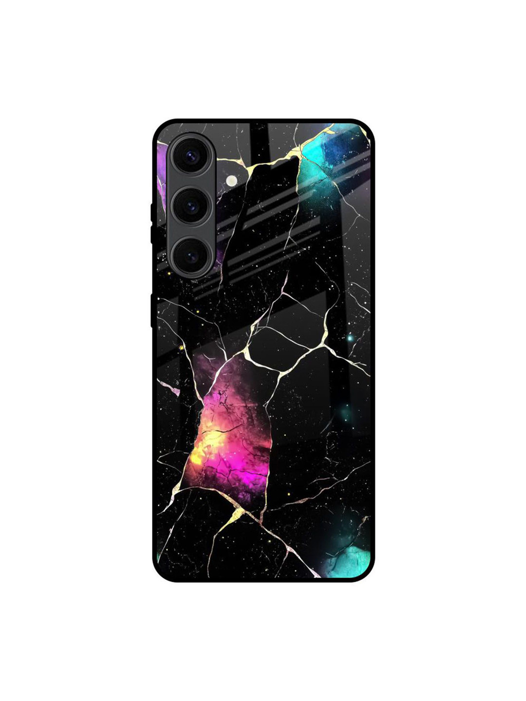 QRIOH Cosmic Printed Samsung Galaxy S24 Plus Glass Back Case Mobile Accessories