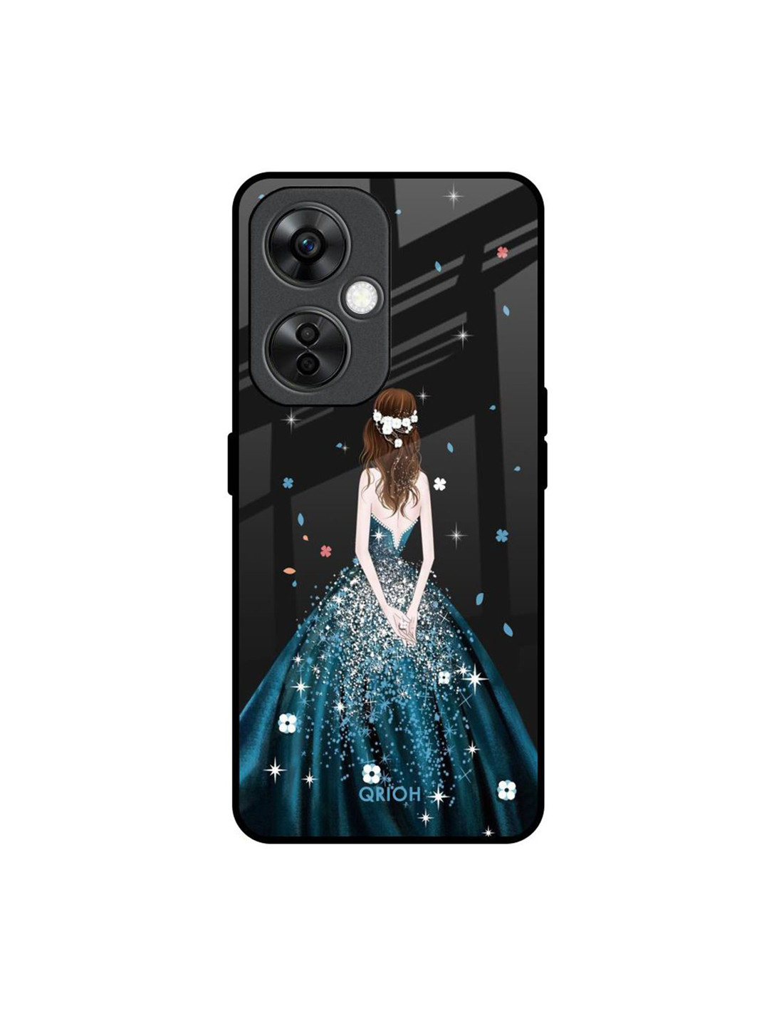 QRIOH Women Quirky Printed OnePlus Nord CE 3 Lite 5G Glass Back Case