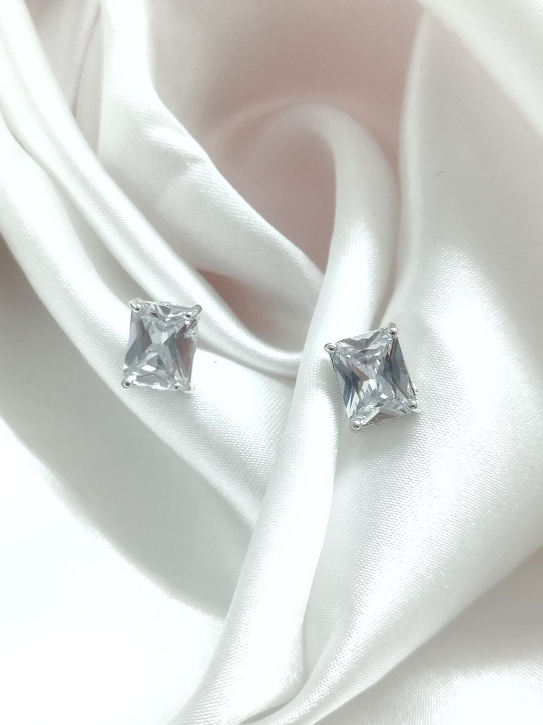 Shri adinath imitation Rhodium-Plated Drop Earrings