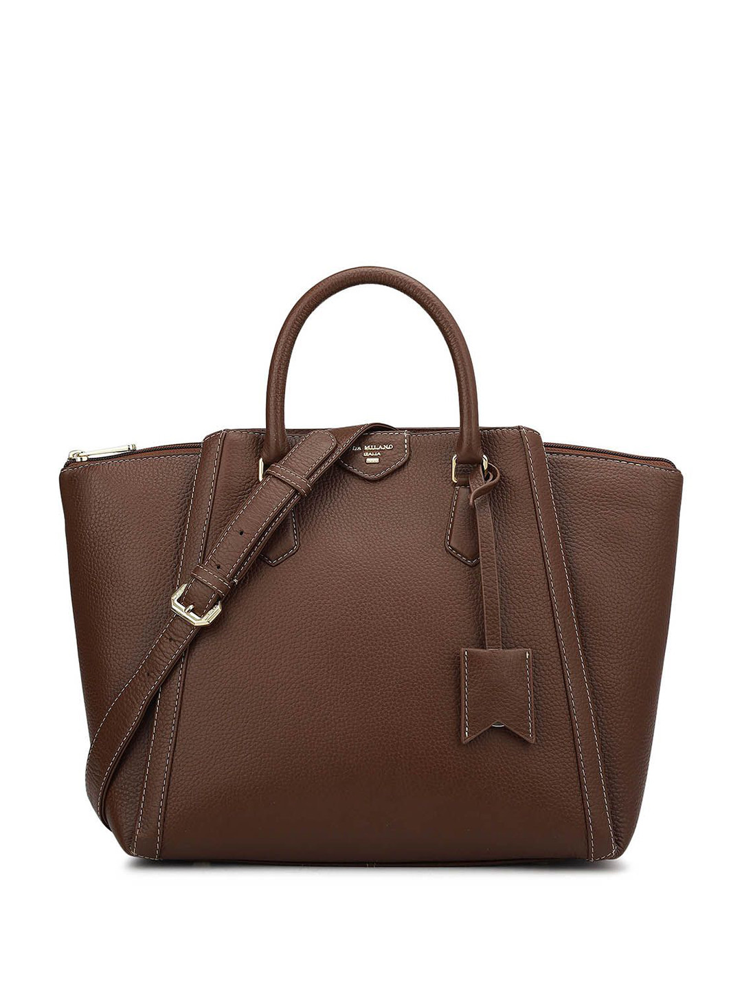 Da Milano LB-4443 Women Solid Swagger Leather Handheld Bag