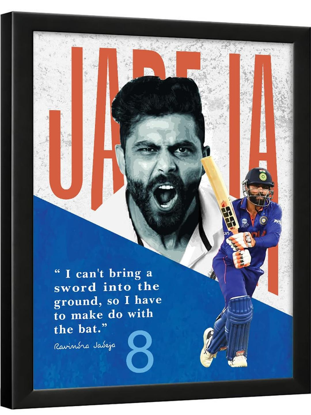 Chaka Chaundh Ravindra Jadeja Quotes Wall Art