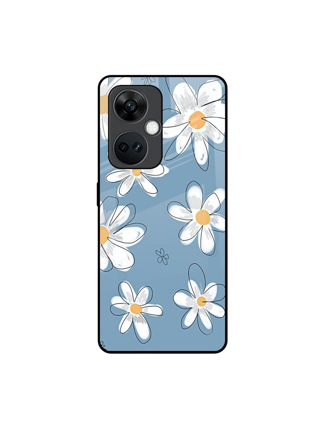 QRIOH Blue Petal Printed OnePlus Nord CE 3 5G Silicone Back Case