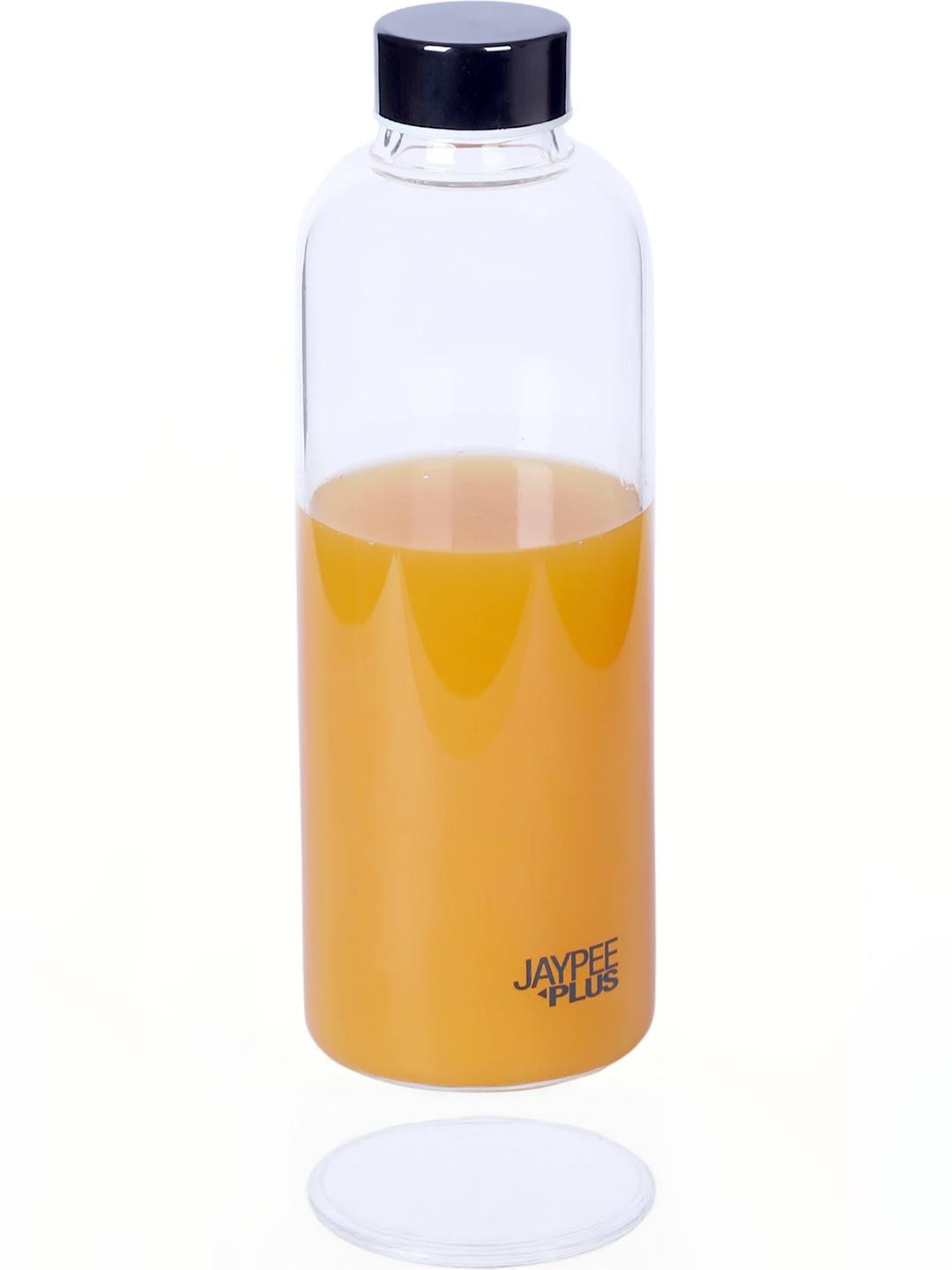 Jaypee Plus Coral Black Borosilicate Glass Water Bottle 550ml