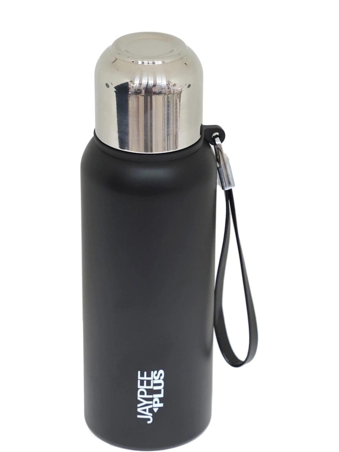 JAYPEE PLUS Quebec Black Stainless Steel Hot & Cold Water Bottle 900ml