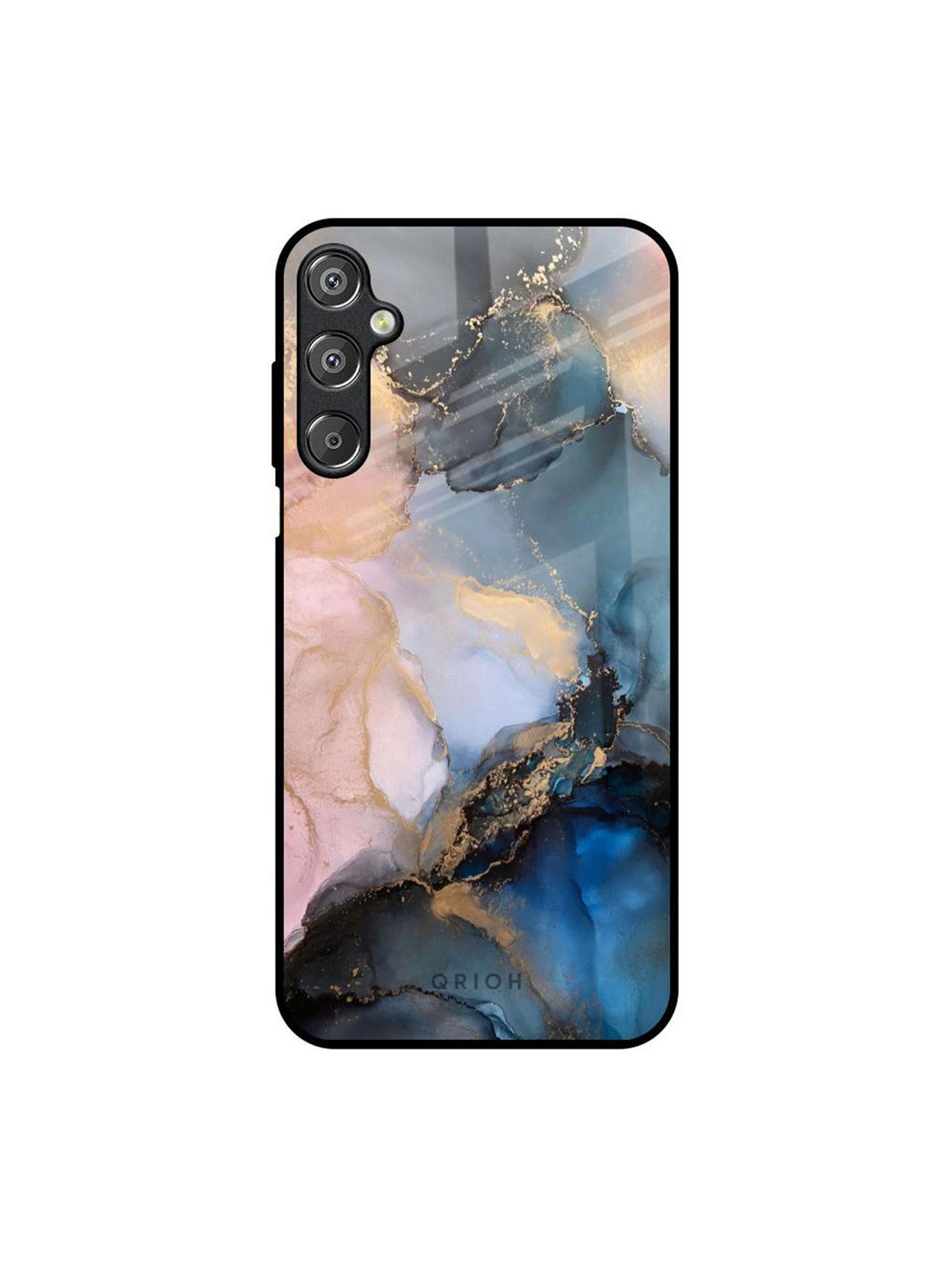 QRIOH Quirky Printed Samsung Galaxy M15 5G Marble Ink Abstract Glass Back Case