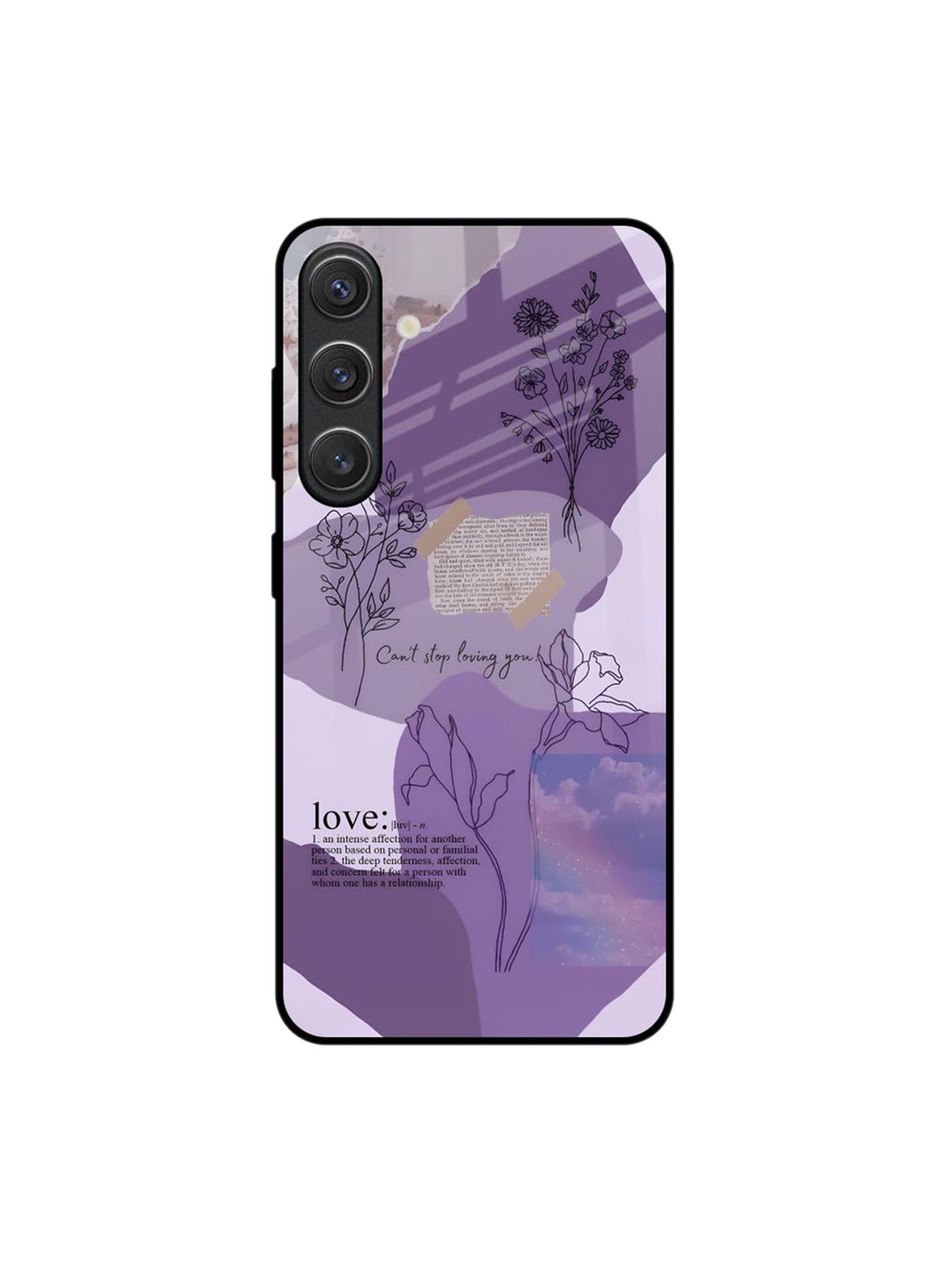 QRIOH Petal Poetry Printed Samsung Galaxy S25 5G Back Case Mobile Accessories