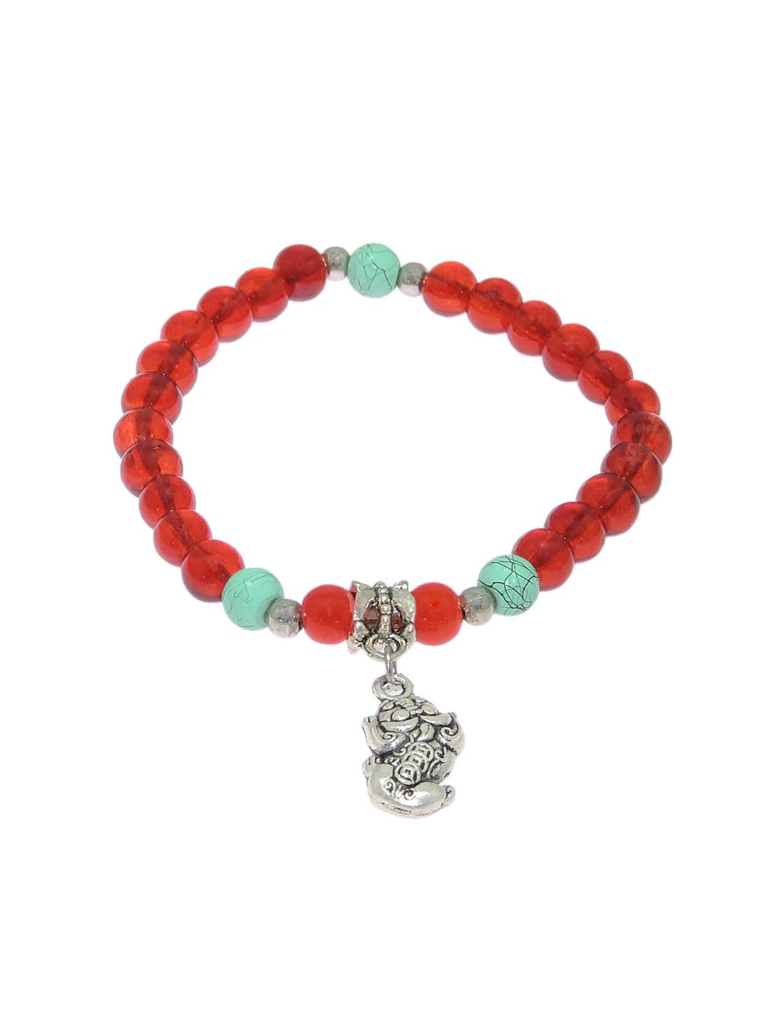 SANAA CREATIONS Unisex Artificial Stones Studdsed Antique Elasticated Bracelet