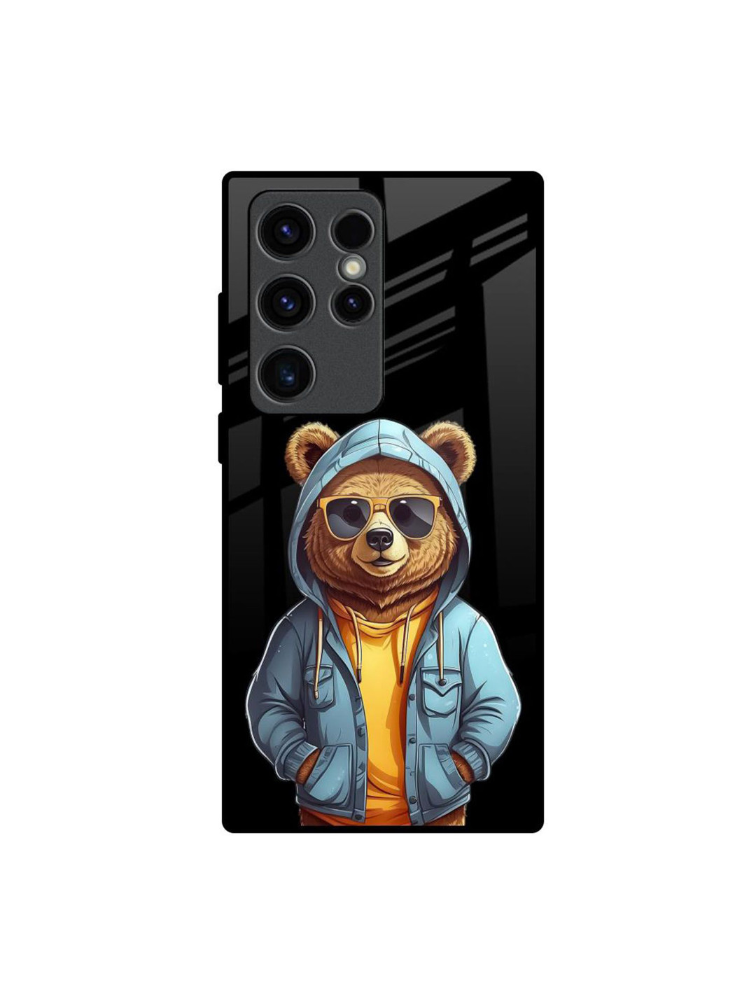 QRIOH Urban Bear Cartoon Characters Printed Samsung Galaxy S23 Ultra 5G Back Case