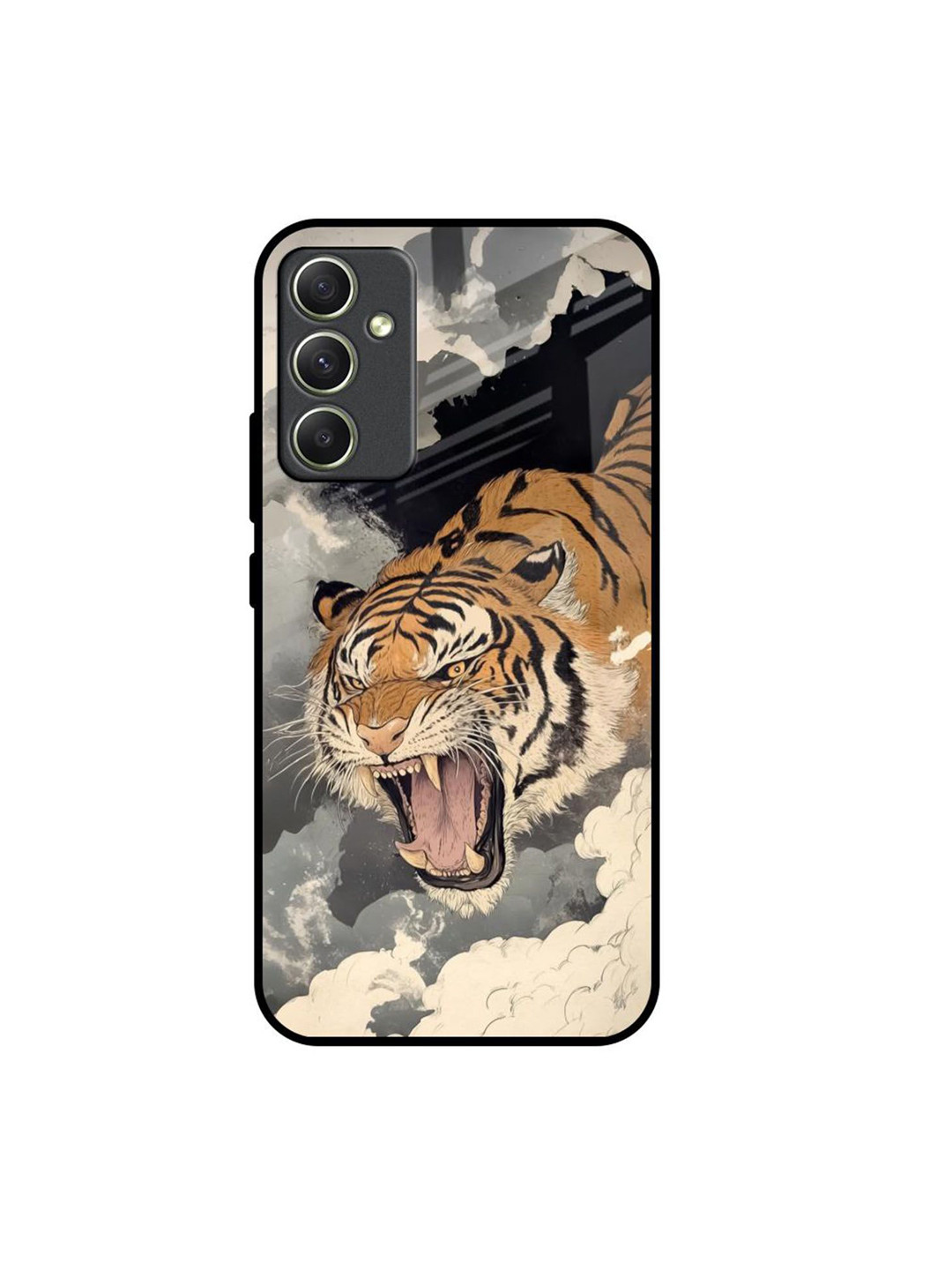 QRIOH Tiger Printed Samsung Galaxy A34 5G Silicone Back Case