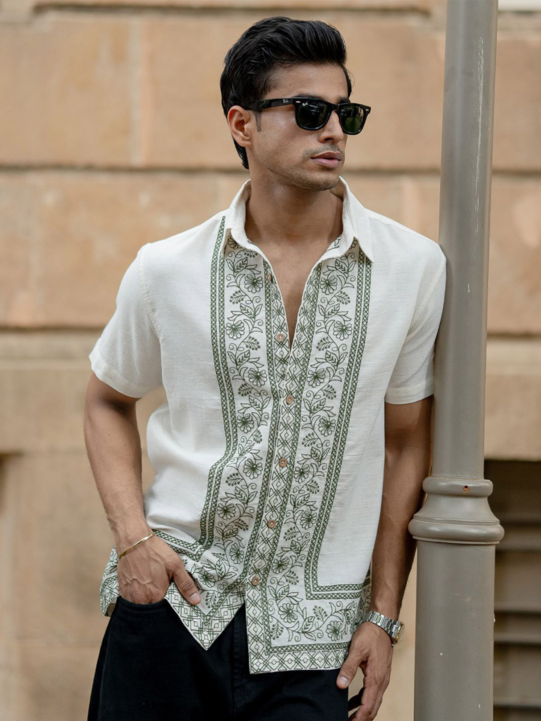 Powerlook Men Ethnic Motifs Printed Spread Collar Casual Shirt